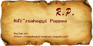 Rózsahegyi Poppea névjegykártya